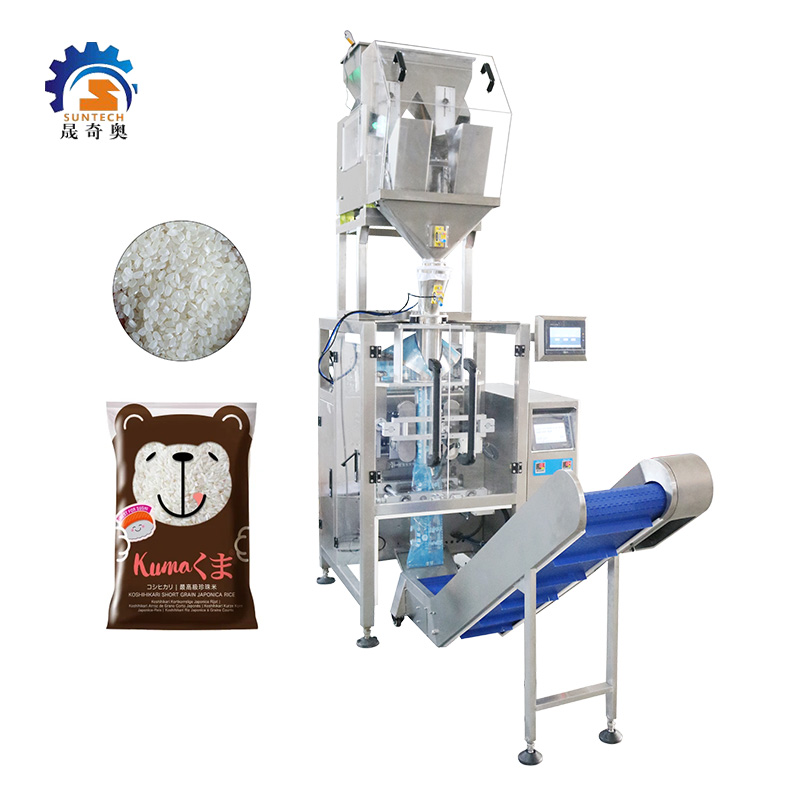 Automatic Round Grain Rice Pearl Rice 454g 1.5kg 2kg Suntech Packaging Machine With Weigher