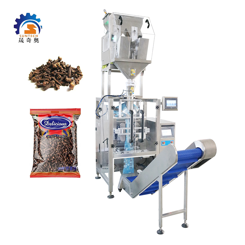 Fully Automatic 75g 95g 125g Spice Granules Clove Seasoning Powder Pouch Bag VFFS Packing Machine