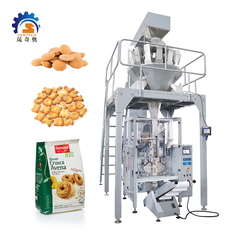Fully Automatic Shaped Alphabet Biscuits Cookies 14 Heads Weigher VFFS Packing Machine
