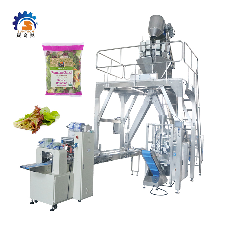 Factory Supply 234g 650g Caesar Salad Kit And Toppings Insalata Packing Machine With Bucket Elevator