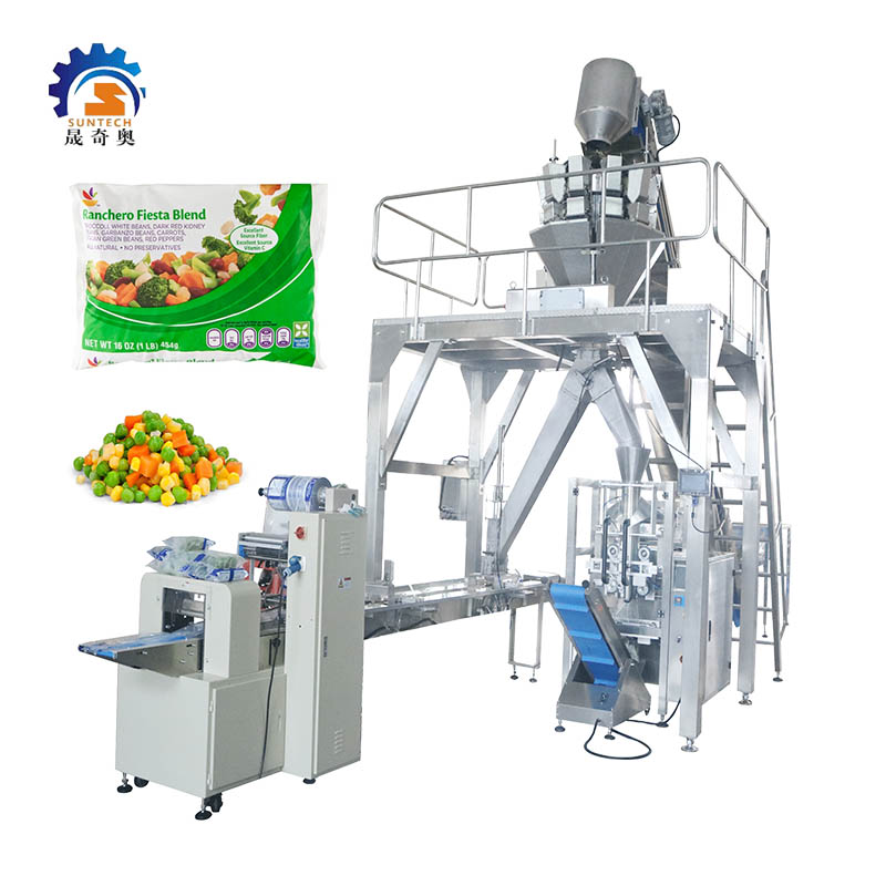 Automatic 450g 780g 1kg Mix Assorted Vegetables Carrots VFFS Packing Machine With Stainless Steel