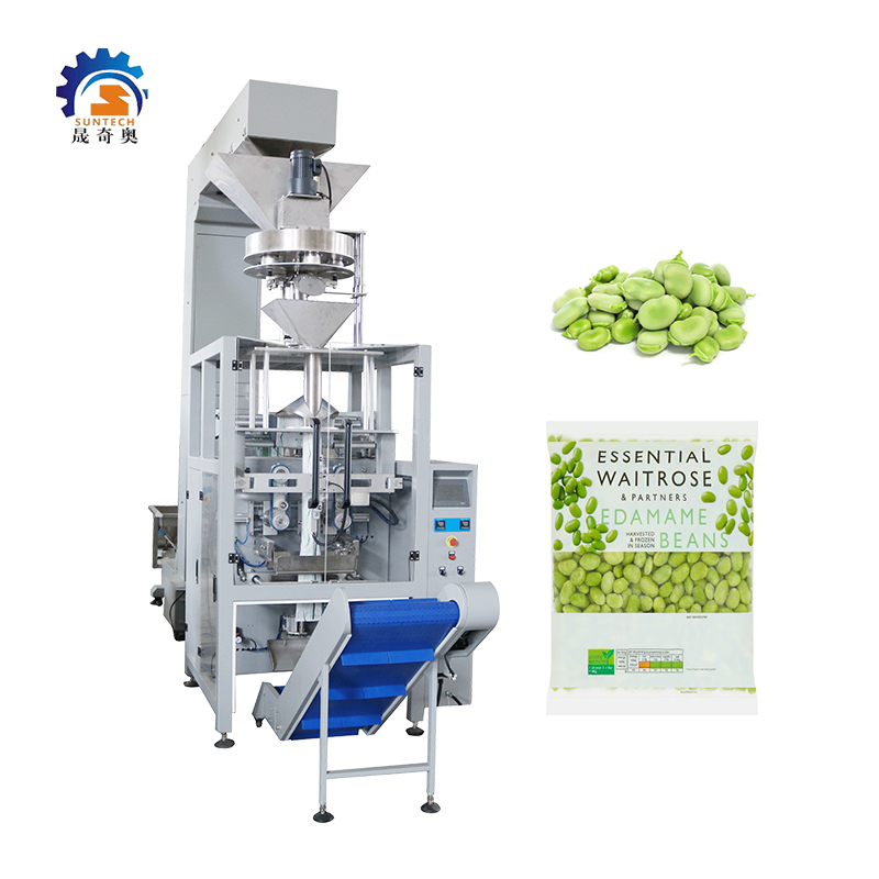Stable Working Grain Peeled Snow Peas Beans 400g Packing Machine With Volumetric Cup Filling
