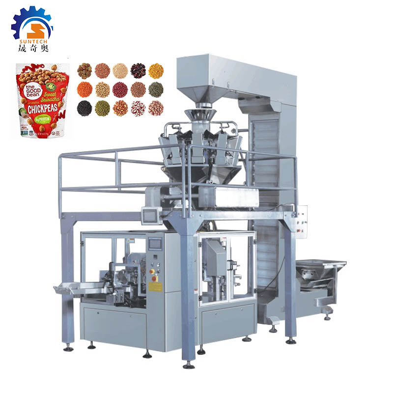 Rotary Granule Food Premade Bag Automatic Beans Grains  Doypack Pouch Packing Machine