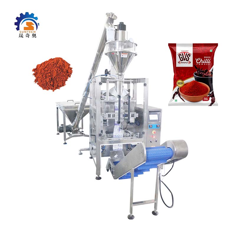 Fully Automatic Super Spicy Chili Powder Teekhi Mirchi Seasoning Powder VFFS Packing Equipment