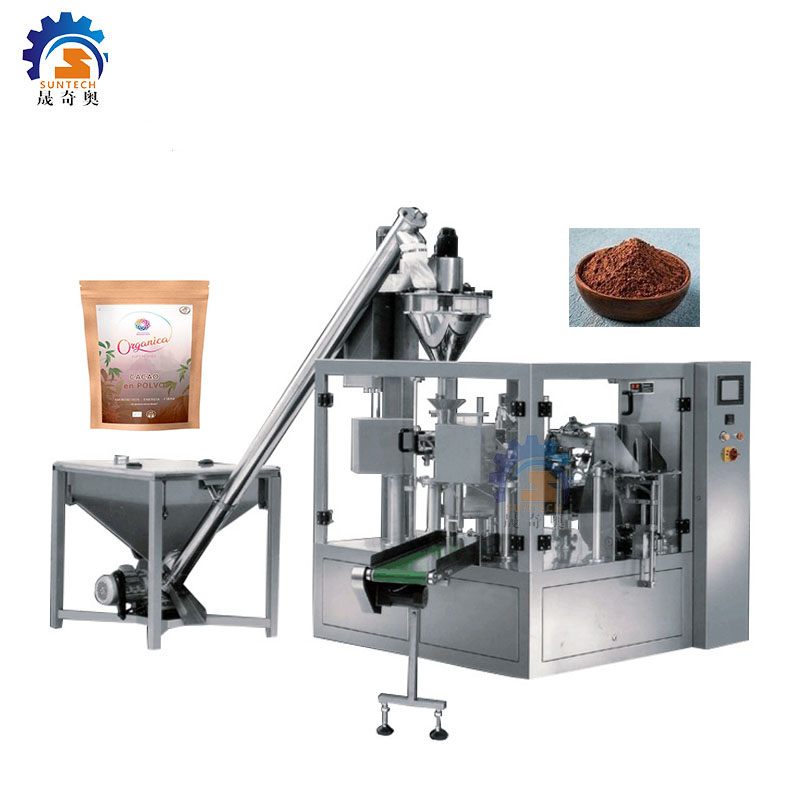 Multi-Function Automatic Doypack 250g 500g Cocoa Powder Premade Bag Packaging Machine