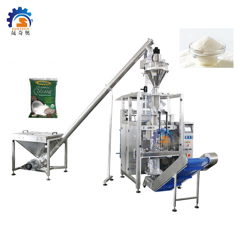 Automatic vertical filling 250g 500g 1kg coconut sugar cocoa chocolate milk powder flour packing machine