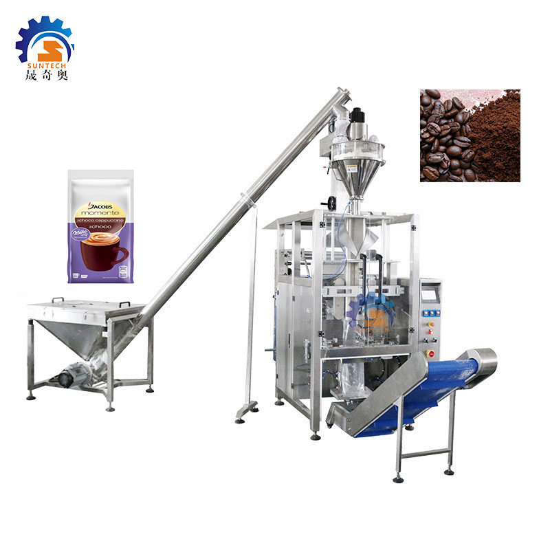 Full Automatic Weighing Filling  250g 500g 1kg Roasted Ground Coffee Powder Milk Powder Instant Coffee Powder Packing Machine