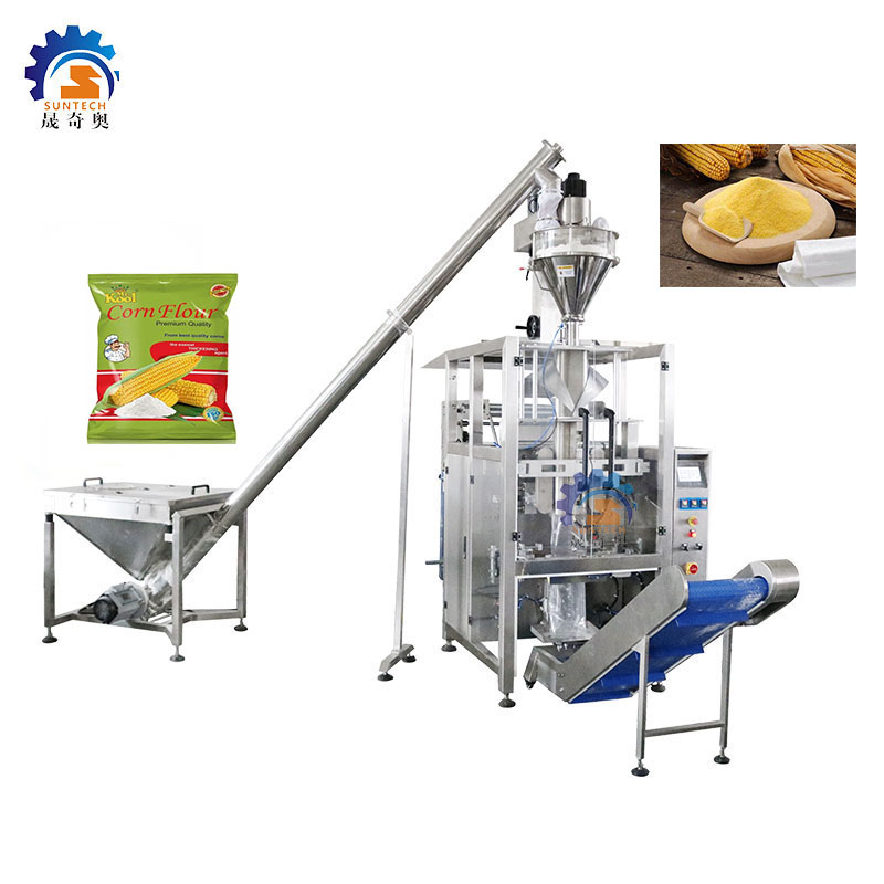 Fully Automatic vertical 1Kg 5K 10Kg Atta Flour Bag Powder Filling Packing Machine For Corn Maize Flour Cassava Rice Flour