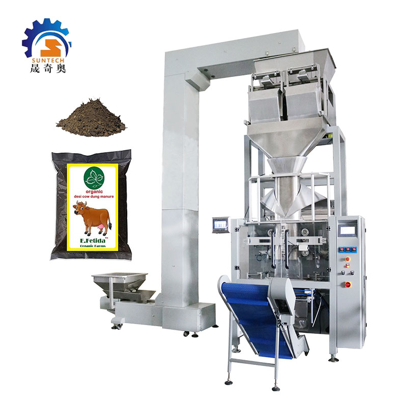 Automatic Heavy Weight Cattle Manure Fertilizer Cow Dung Vertical Type Packing Machine