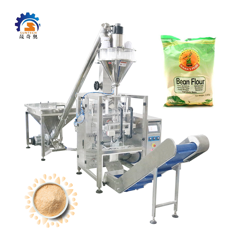 Fully Automatic 800g Bean Powder Soybean Flour Pillow Gusset Bag Packing Machine