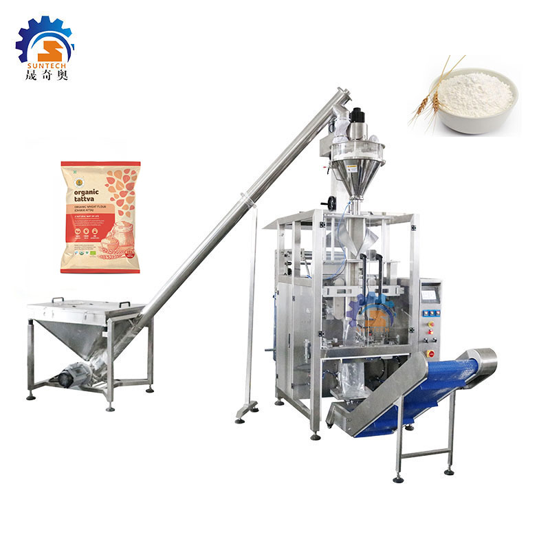 Automatic vertical filling 1kg 2kg 5kg corn self-raising atta flour powder packing machine