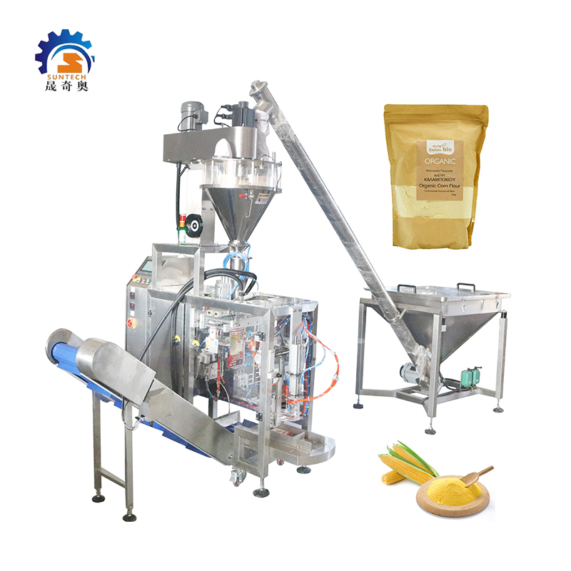 Doypack Single Station 600gr Organic Corn Powder Paper Premade Stand Up Bag Packing Machine