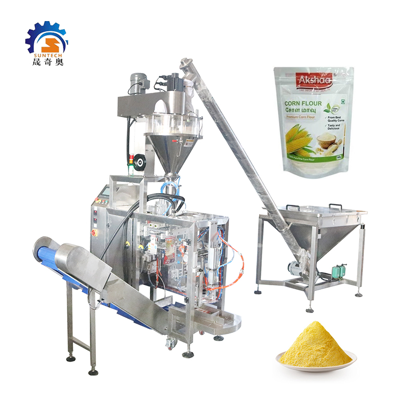 Doypack Single Station Automatic 500g Whole Maize Flour Powder Zipper Pouch Packing Machine