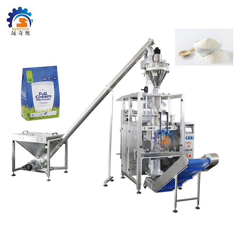 Automatic multi-function vertical flour 250g 500g 1kg sachet fruit powder flour milk protein powder moringa powder matcha powder filling sealing packing machine