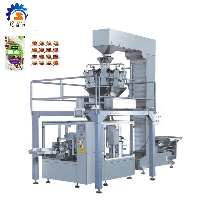 Pouch Filling Sealing Doypack Food Packing Zipper Premade Giving Bag Packaging Machine