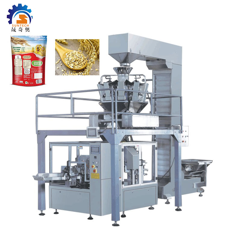 Rotary Granule Food Premade Bag Automatic Dried Nuts Oats Cereal Grains Doypack Pouch Packing Machine
