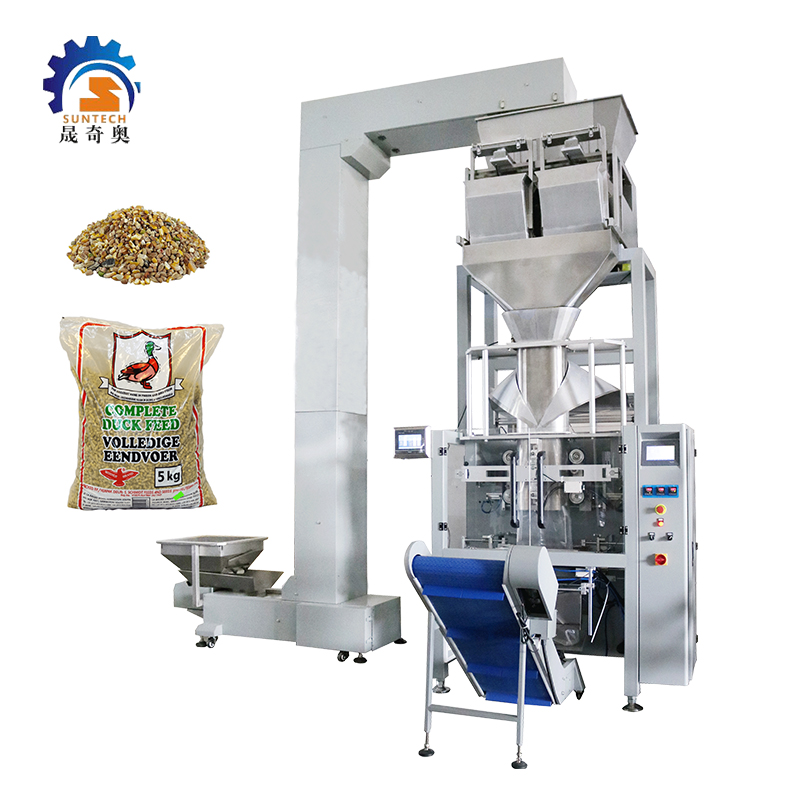 Automatic Large Weight Granule Duck Foods Drake Feed 16kg 18kg 22kg Gusset Bag Packing Machine