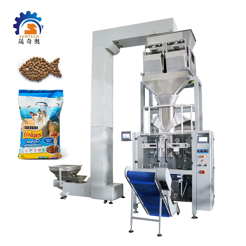 Automatic Granule Pussy Snack Pet Foods Kitty Feed 6kg 7kg 8kg Vertical Packing Machine