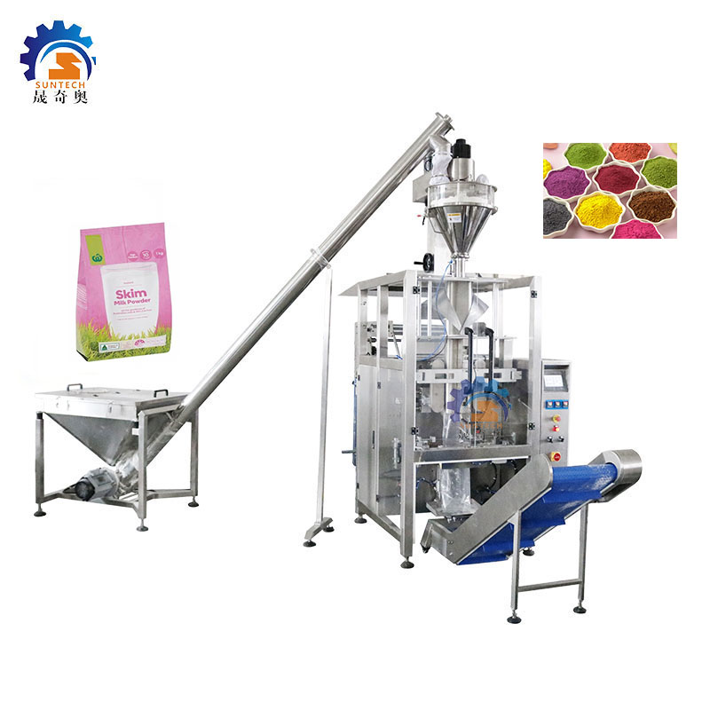 Automatic vertical ffs 100g 250g 500g 1kg powder milk sachet packing machine standup pouch flour milk powder packing machine