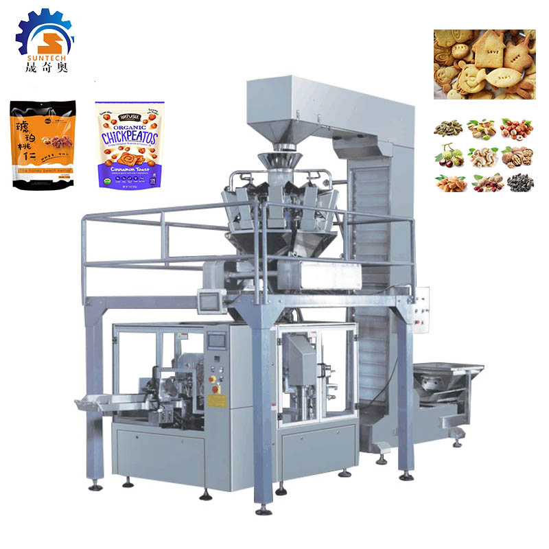 automatic weighing Rotary Granule Food Premade Bag Doypack Packing Machine