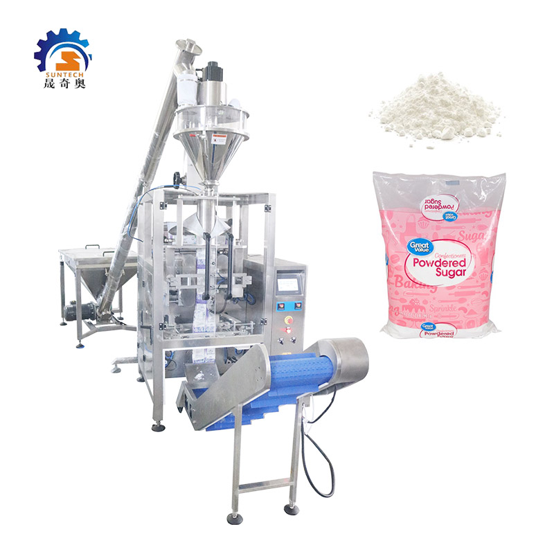 Easy Operating Powdered Sugar Icing Sugar VFFS Packing Machine With Screw Filling
