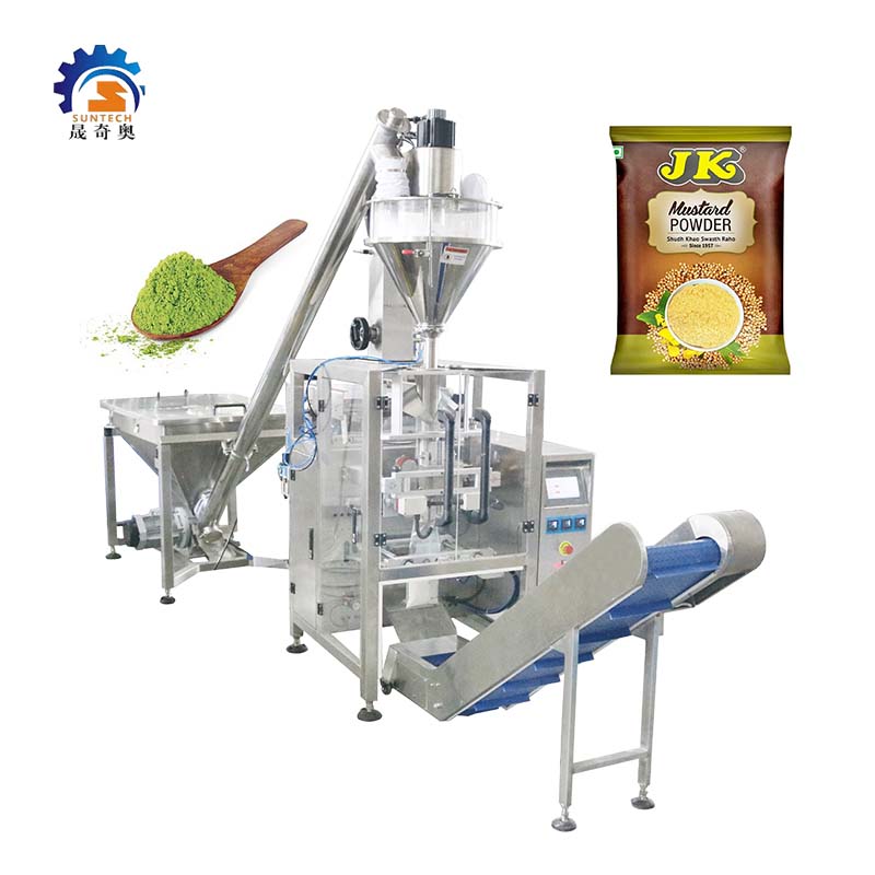 Foshan Manufacturer 500g 700g Mustard Powder Sachet Bag Packing Machine With Auger Filler