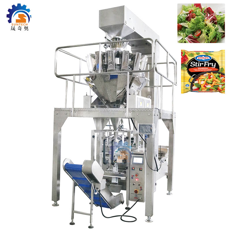 Multi-function automatic 100g 250g 500g salad vergetable  carrot slice leaves packing machine