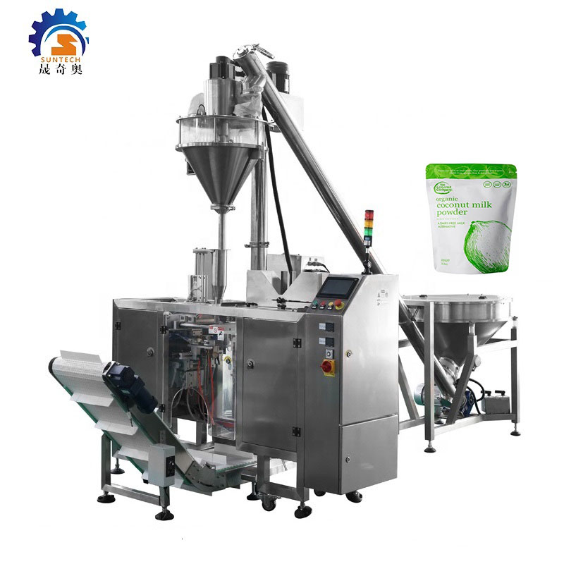 Automatic doypack 250g 500g 1kg Milk Tea Moringa Coconut Powder Premade Pouch Packing Machine