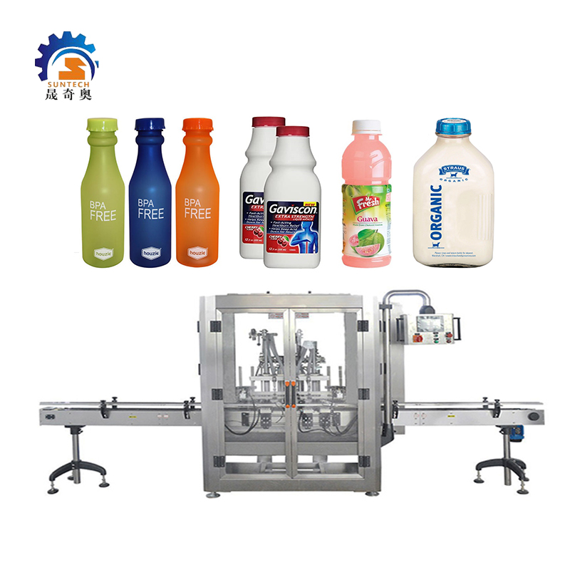 Automatic Gaviscon Energy Drink Beverage Juicy Fruit Juice 150ml Bottle Filling Packing Machine