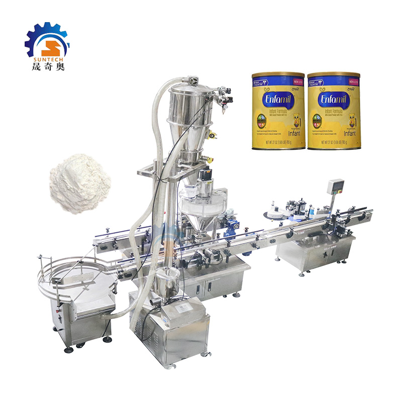 Multifunctional Powder Machine Auger Filling 800g Infant Formula Milk Powder Can Packing Machine