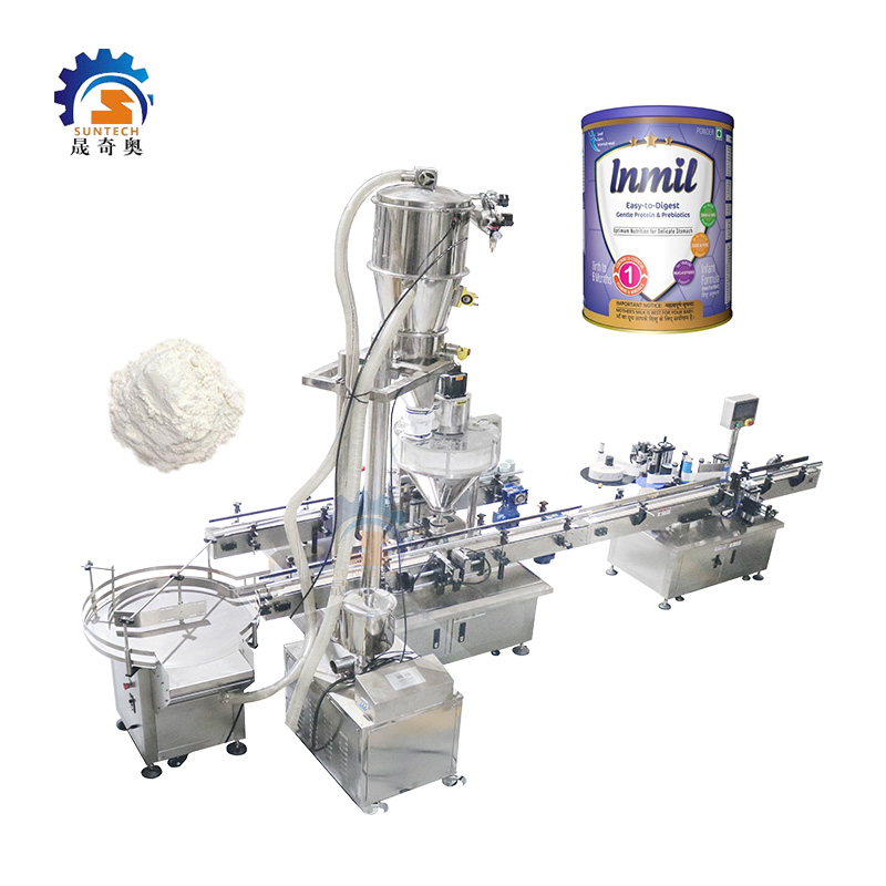 Suntech Powder Machine Easy To Digest Baby Milk Powder 700g 800g Can Filling Machine