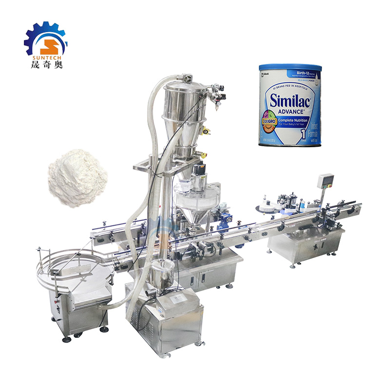 High Accuracy Powder Vacuum Filling Machine Complete Nutrition Milk Powder Can Packing Machine
