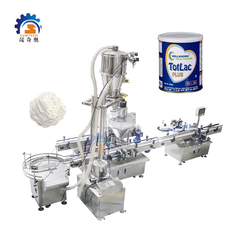 Easy Operation Powder Machine 200g Milk Powder Flour Powder Bottle Can Packing Machine