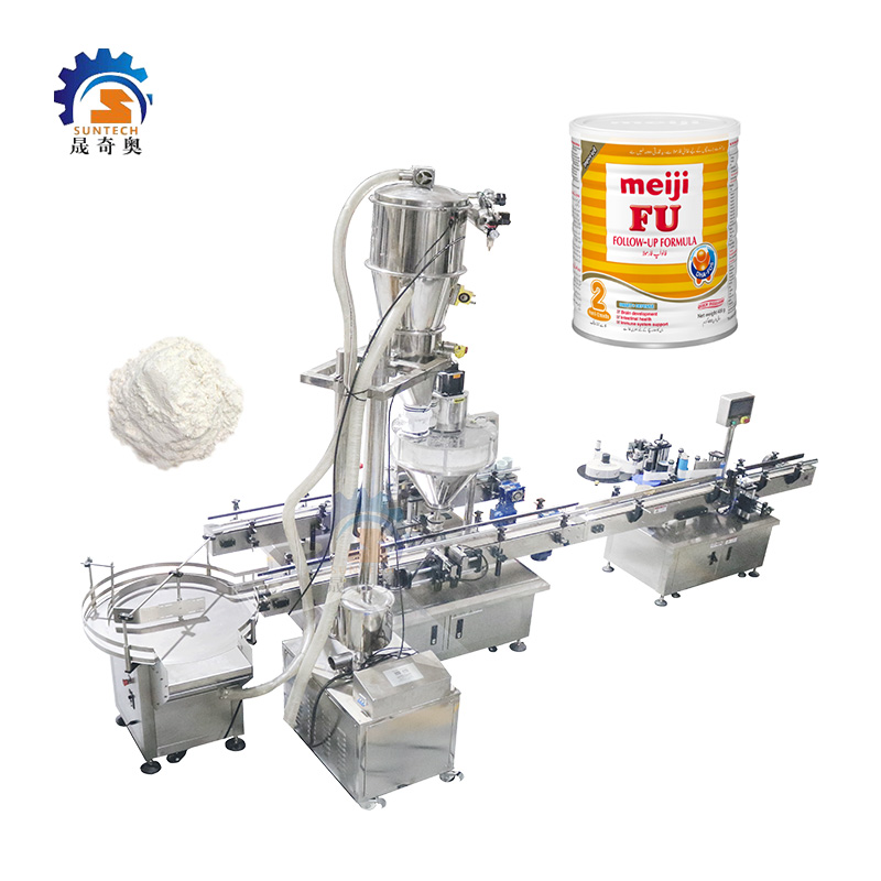 Easy Operation Bottle Powder Machine 300g Powdered Milk Follow-up Formula Can Packing Machine