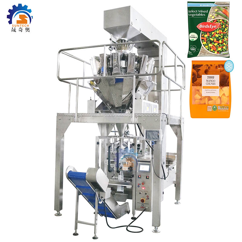 Multi-function automatic 100g 250g 500g salad mixed vergetable frozen food potato slices packing machine
