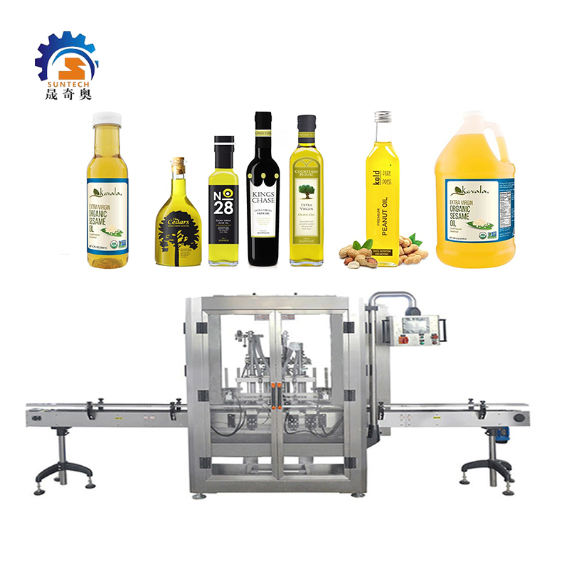 Automatic Liquid Organic Sesame Oil 100ml Square Glass Bottle Filling Capping And Labeling Machine