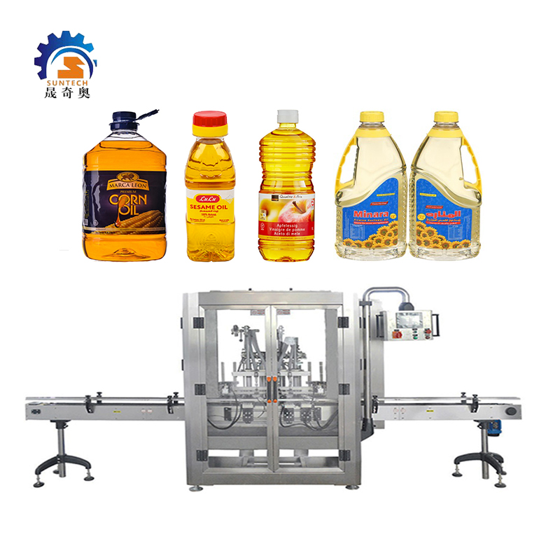 Foshan Manufacturer 1L 2L Liquid Oil Corn Oil Maize Oil Plastic Bottle Packing Labeling Machine