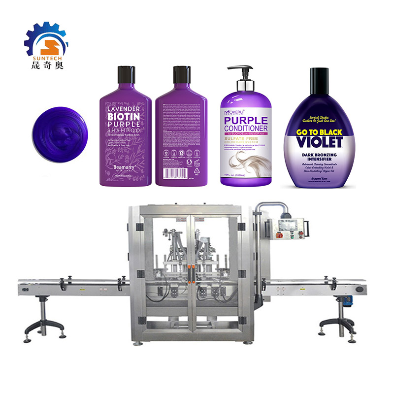 Automatic Liquid Machine Dark Bronzing Intensifier Purple Conditioner Bottle Filling Machine