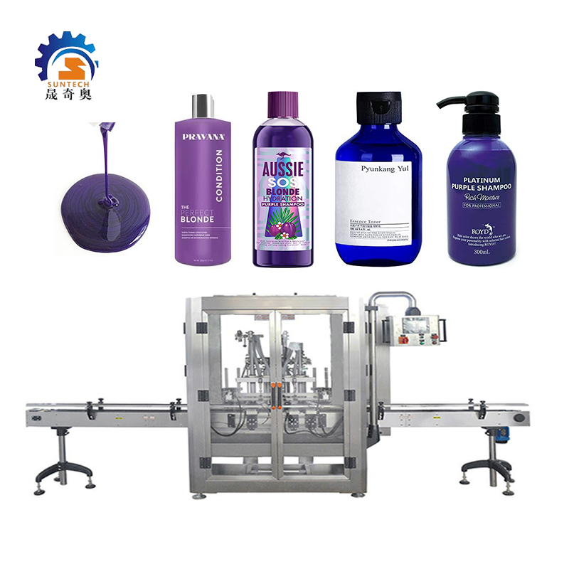 Automatic Liquid Machine 600ml Blonde Hydration Platinum Purple Shampoo Bottle Filling Machine