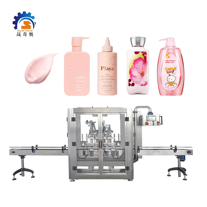 Stainless Steel Liquid Machine 200ml Shower Gel Shampoo Cherry Blossom Bottle Packing Machine