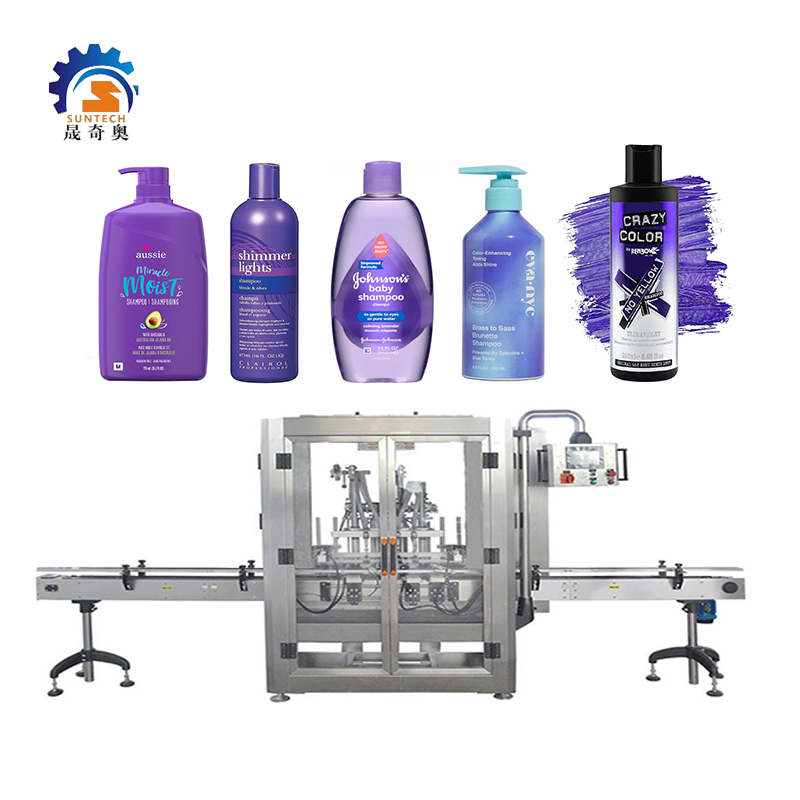 High Speed Filling Liquid Machine Baby Body Shampoo Dark Purple Bottle Packing Machine