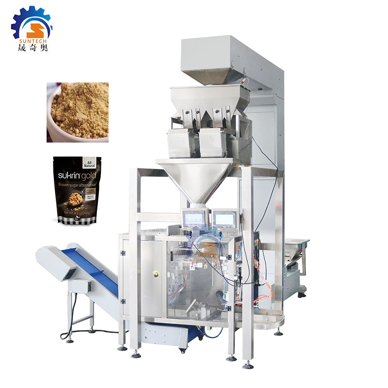 Automatic Premade 1kg 2kg 5kg Brown Sugar Stand Up Bag Doypack Packing Machine