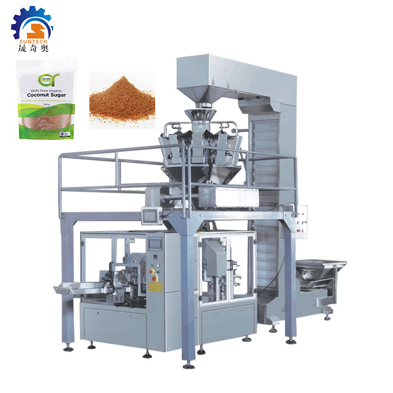 Rotary Granule Food Premade Bag Automatic Brown Sugar Doypack Pouch Packing Machine