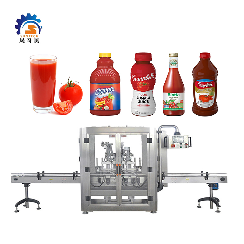 Factory Price Capping Machine Health Drink Pure Tomato Vegetables Juice Bottle Filling Machine