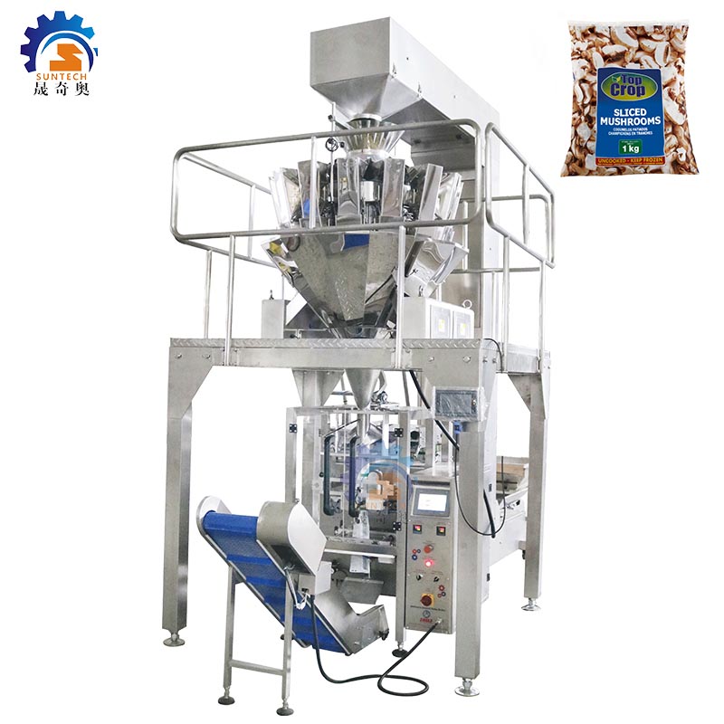 Fully automatic  250g 500g 1kg brussels sprouts slice mushroom vegetable vertical packing machine