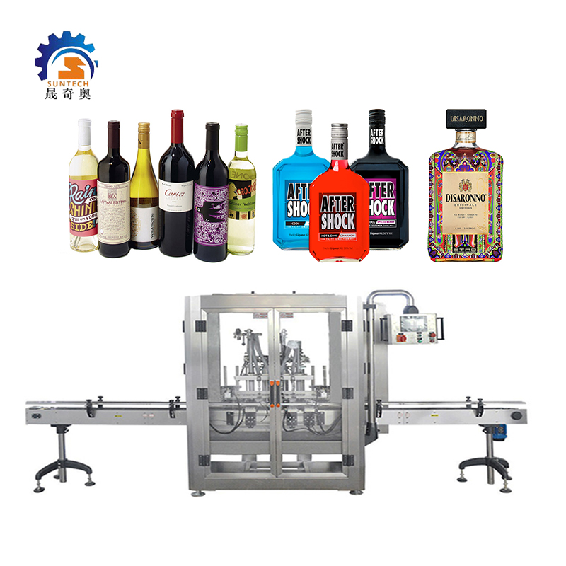Foshan Supplier 500ml 800ml Liquid Low Alcohol Fruity Wine Bottle Packing Labeling Machine