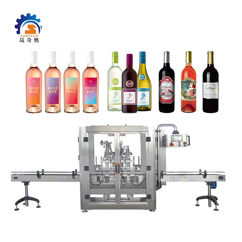 Suntech Automatic Gear Machine 400ml 450ml Fruity Wine Orange Grape Bottle Capping Machine