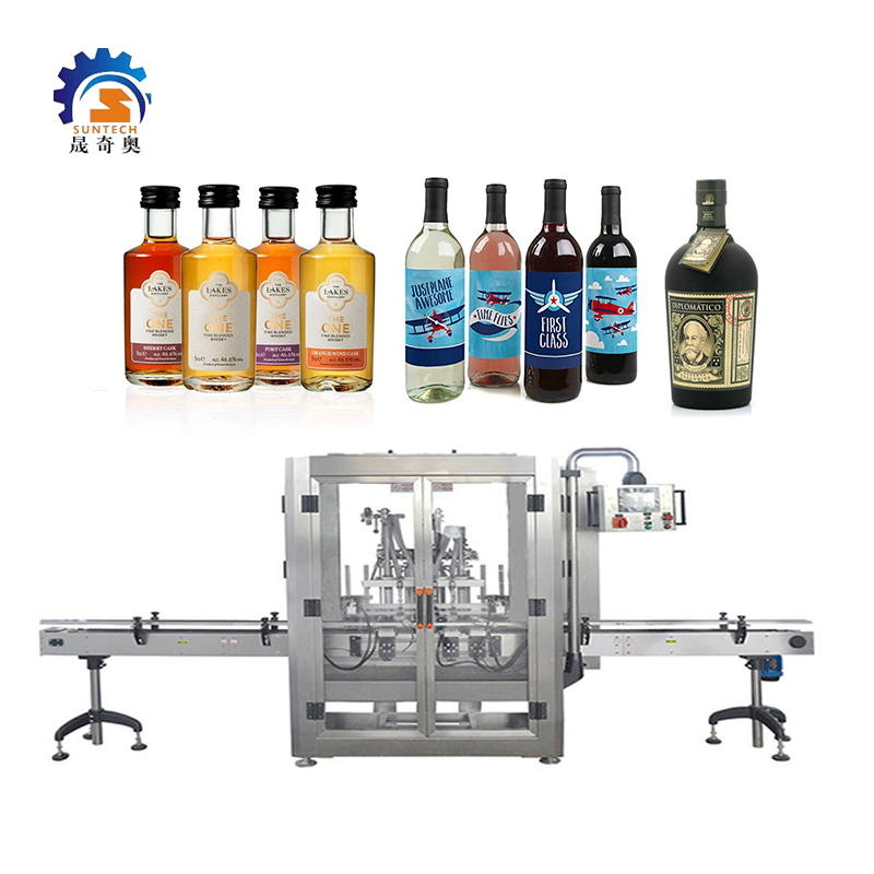 Stable Working 700ml 750ml Liquid Juice Wire Beer Vodka Round Bottle Packing Capping Machine