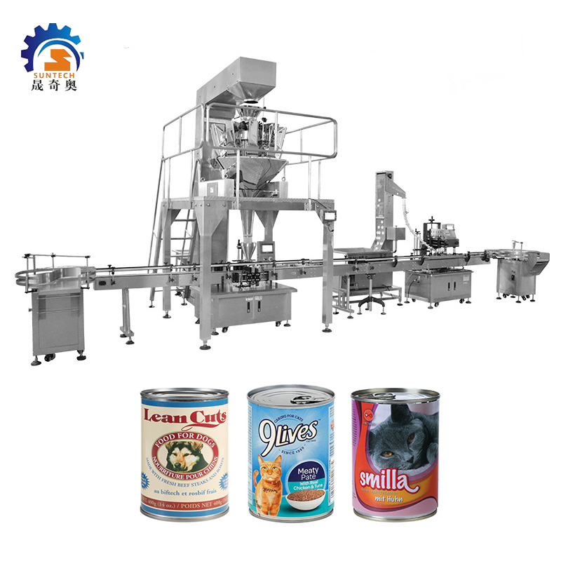 High Safety Life Grain Granule Pet Foods  Meaty Pate 400g Tin Bottle Packing Capping Machine