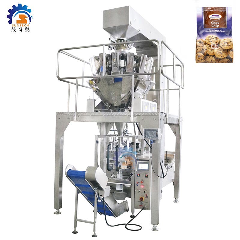 Fully automatic 250g 500g chocolate cookies snacks food vertical packing machine
